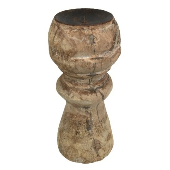 Rustic Wood Pillar Candle Holder Farmhouse Distressed Cabin Primitive Country #1 - Picture 1 of 7